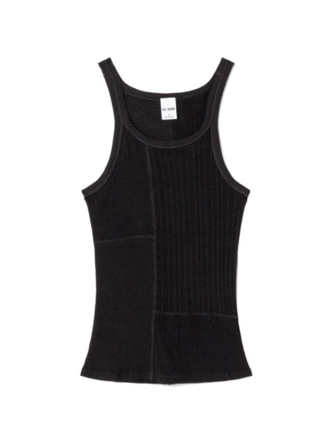 RE/DONE panelled cotton tank top