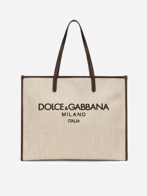 Dolce & Gabbana Large structured canvas shopper