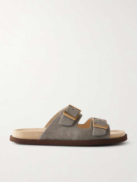 Brunello Cucinelli Buckled Suede Sandals