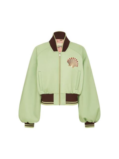 ALÉMAIS Opal Mint Bomber Jacket