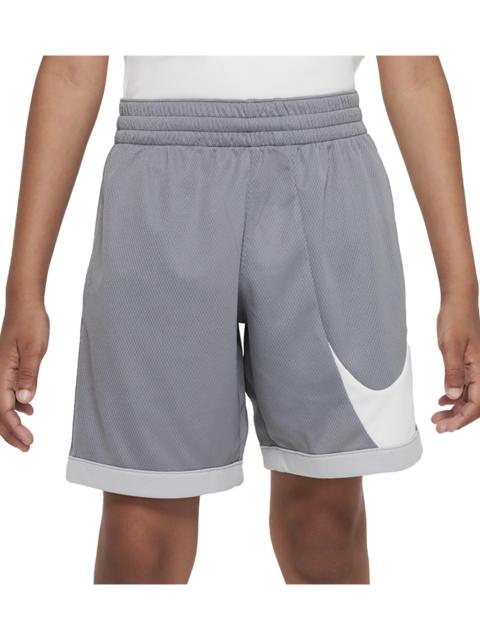 Nike Dri‑Fit Basketball Shorts GS "Smoke /Light Smoke Grey / White" DM8186 084