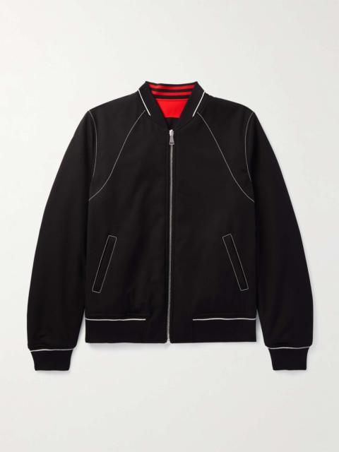 Alexander McQueen Reversible Colour-Block Grain de Poudre Wool Jacket