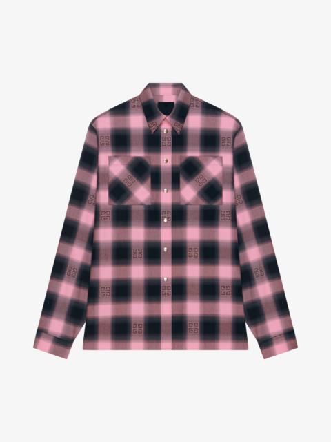 OVERSIZED SHIRT IN 4G CHECKED FLANNEL