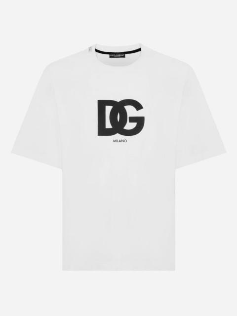 Cotton T-shirt with DG logo print