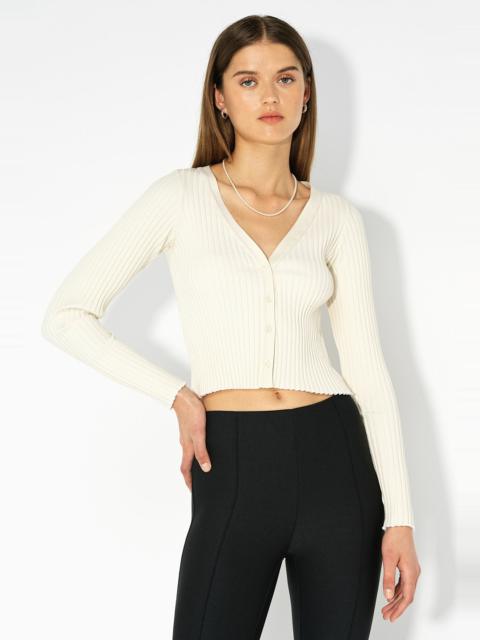 John Elliott GINZA RIB CROPPED CARDIGAN