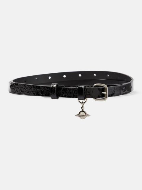 Vivienne Westwood Alex Charm croc-effect leather belt