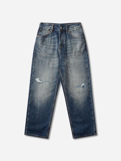 EVISU Men's Daikoku Ripped Jeans Mid Tone Indigo