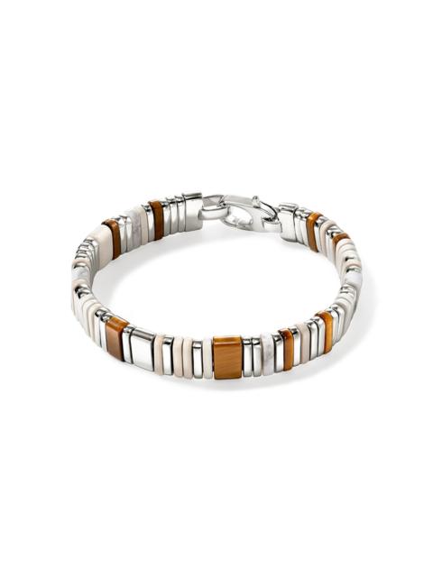 Colorblock Bracelet, Silver