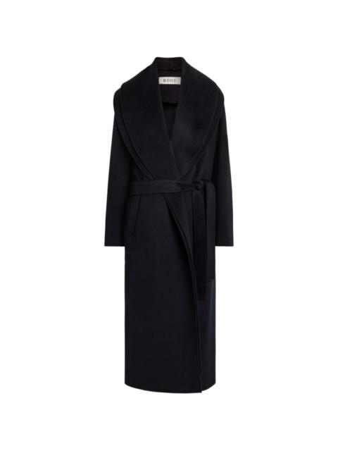 RÓHE shawl-collar belted coat