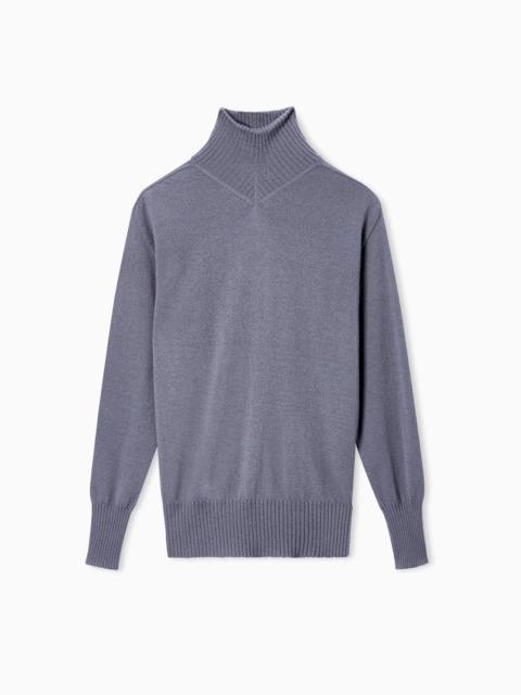 GIORGIO ARMANI GIORGIO ARMANI NEVE CASHMERE MOCK-NECK JUMPER