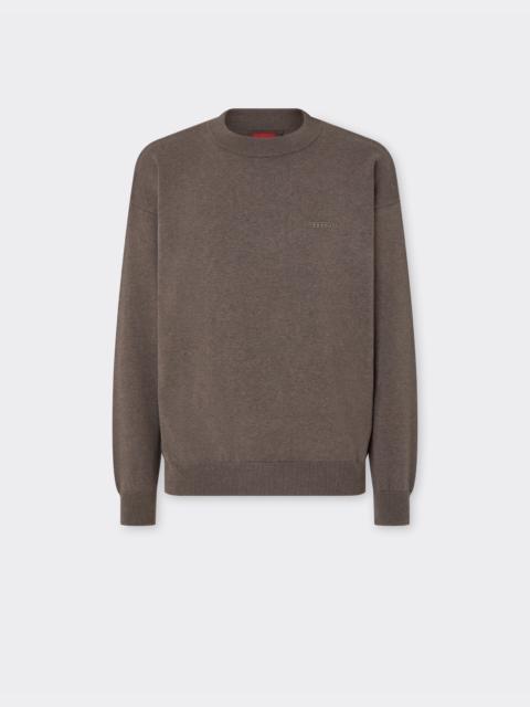 Ferrari Cotton and silk sweater with Ferrari logo