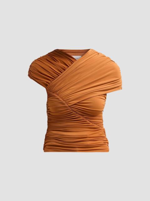 RONNY KOBO Women's Montana Draped Top - Almond