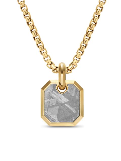 DAVID YURMAN Men's Octagonal Amulet in 18K Yellow Gold - Meteorite