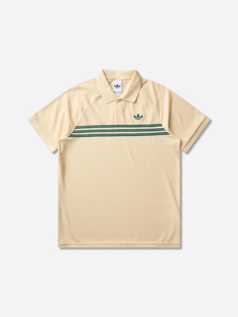 adidas Men's Chest Stripes Polo Warm Vanilla