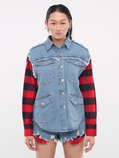 Moschino Check Denim Shirt