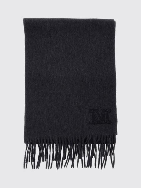 Max Mara MAX MARA 100% Pure Cashmere Scarf with Embroidered Logo Detail