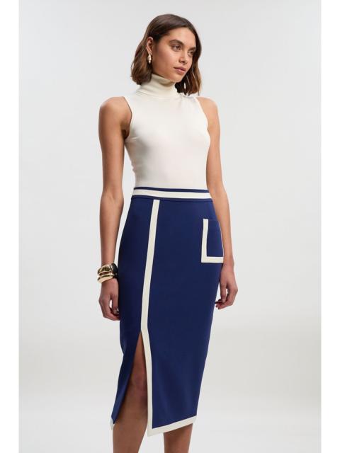 KAREN MILLEN Compact Stretch Tipped Tailored Pencil Skirt