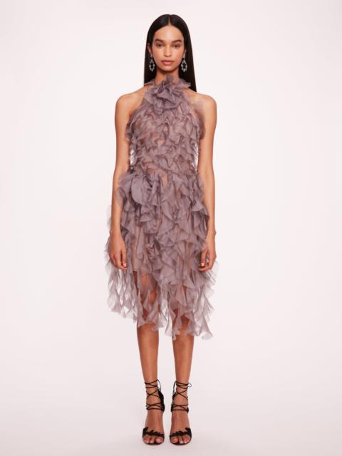 Marchesa MATTE ORGANZA MINI DRESS