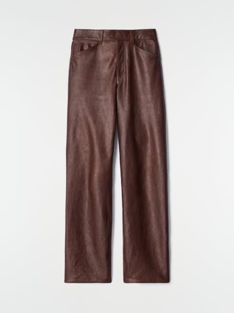 Lemaire STRAIGHT PANTS IN GLOSSY LEATHER