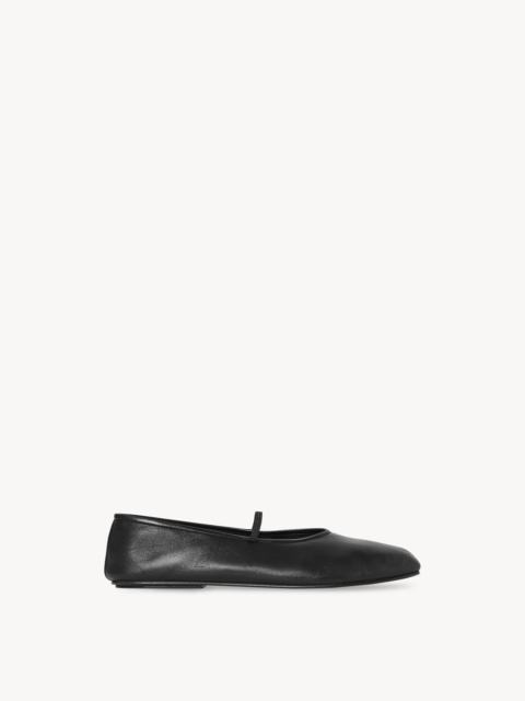 Elastic Ballet Slipper in Leather