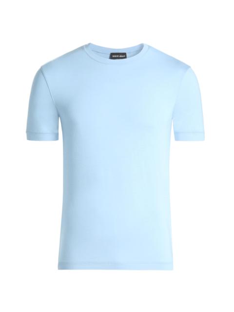 GIORGIO ARMANI Men's Stretch Jersey Crewneck T-Shirt - Aquamarine