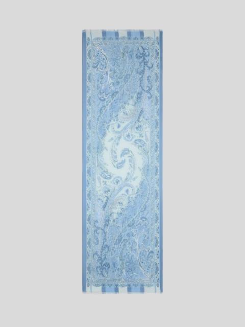 Etro SILK SCARF WITH FLORAL LEAFY MOTIF