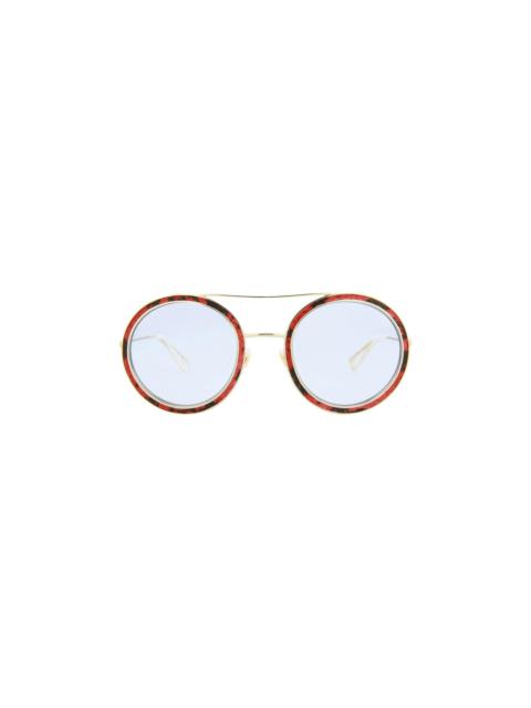 Gucci Round Sunglasses 'Red/Gold/Light/Blue'