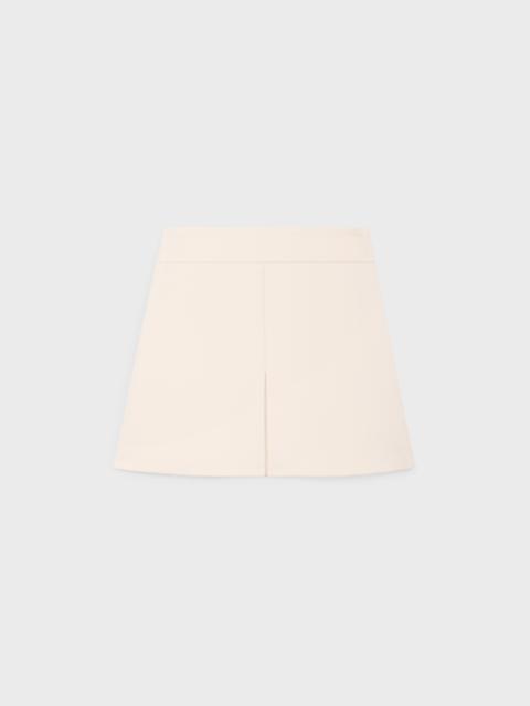 CELINE trapeze mini skirt in wool silk gabardine
