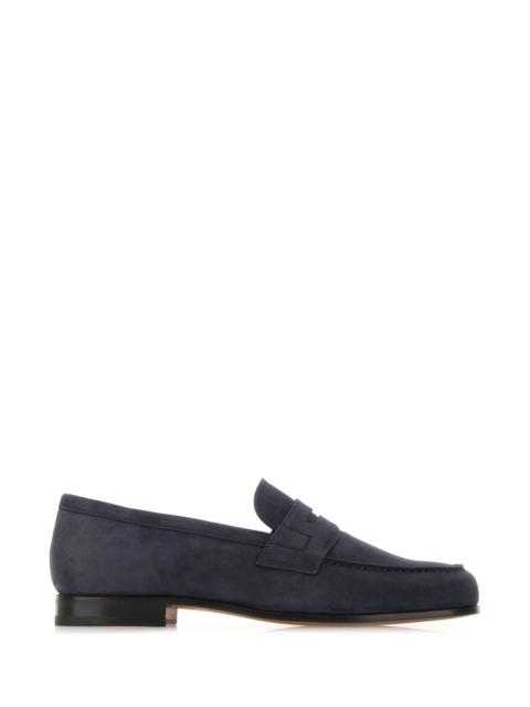 Church's Navy blue leather Heswall loafers
