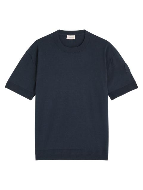 Moncler Moncler Knitted Silk-blend T-shirt