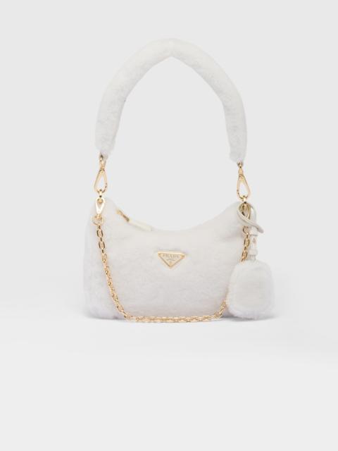 Shearling mini-bag