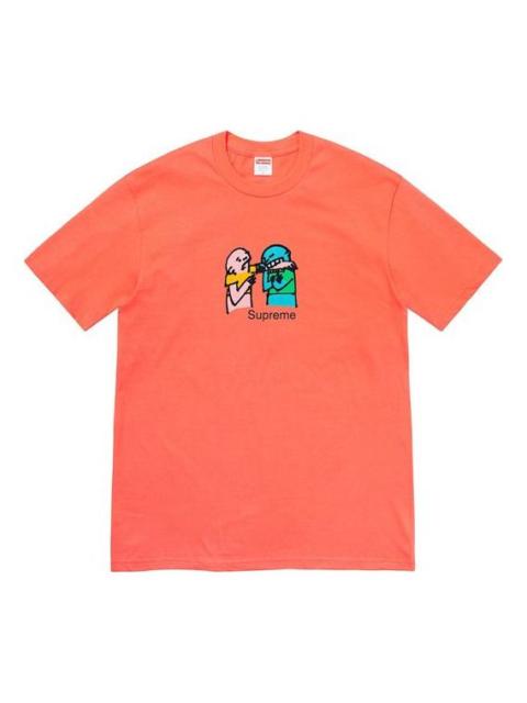 Supreme Supreme FW19 Week 17 Bite Tee Cartoon Graffiti Printing Short Sleeve Unisex Orange SUP-FW19-10914