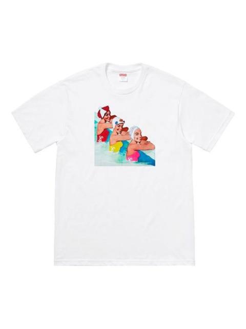 Supreme Supreme SS18 Swimmers Tee White Printing Short Sleeve Unisex SUP-SS18-497