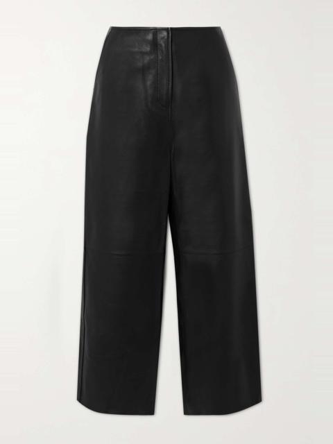 Totême + NET SUSTAIN paneled leather wide-leg pants