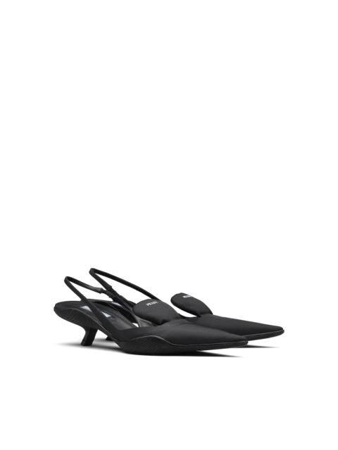 Prada Nylon gabardine slingback pumps