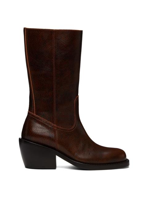 Dries Van Noten Brown Leather Boots