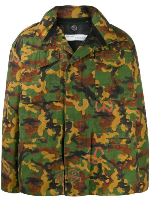 Off-White camouflage padded field jacket