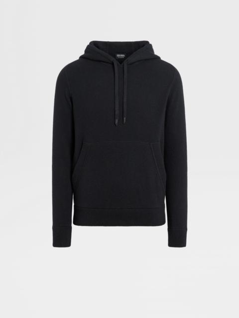 ZEGNA BLACK OASI CASHMERE HOODIE