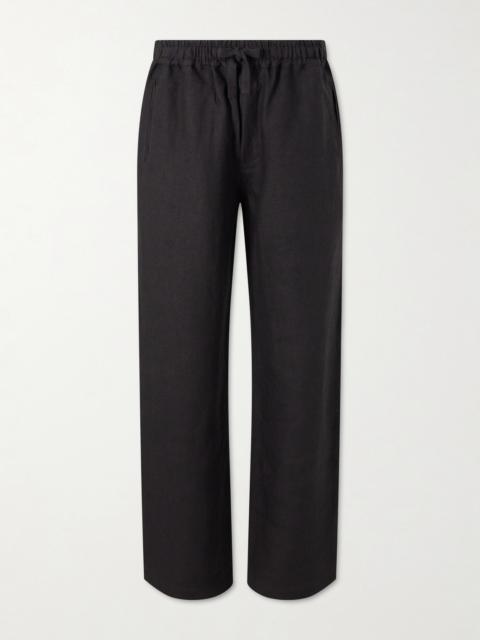 SAMAN AMEL Straight-Leg Linen Trousers