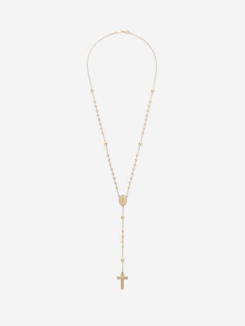 Tradition yellow gold rosary necklace