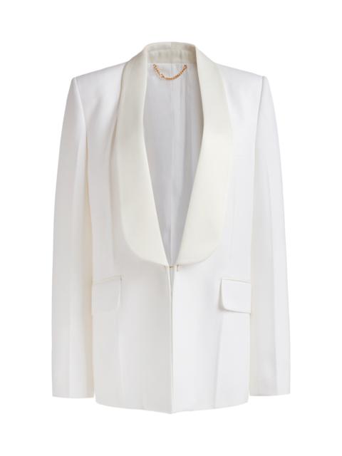 Shawl Collar Tuxedo Jacket ivory