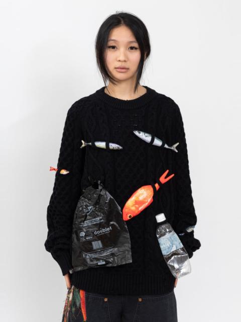 doublet Black "Caught In The Cable Fisherman" Knit