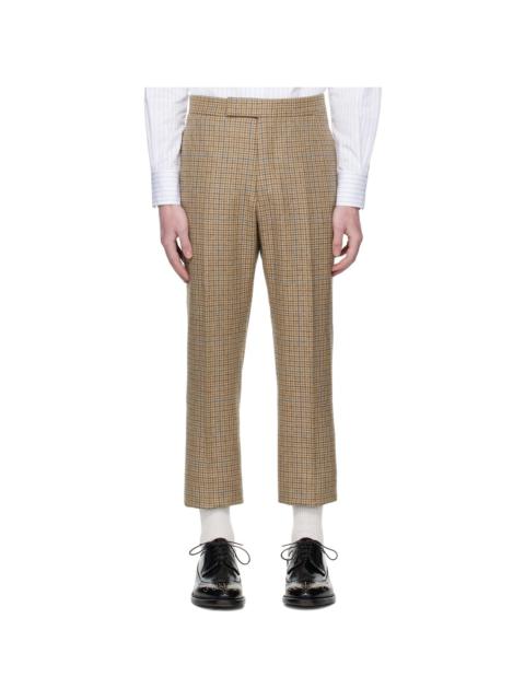 Thom Browne Tan Backstrap Gunclub Check Cheviot Tweed Trousers