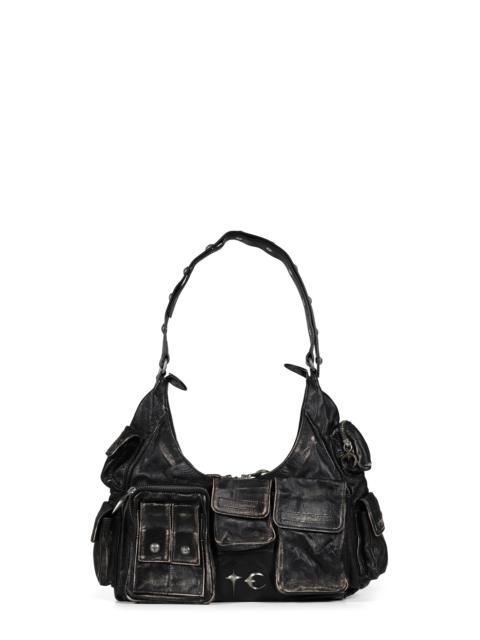 Thug Club WASHED LEATHER MULTI POCKET BAG / BLK