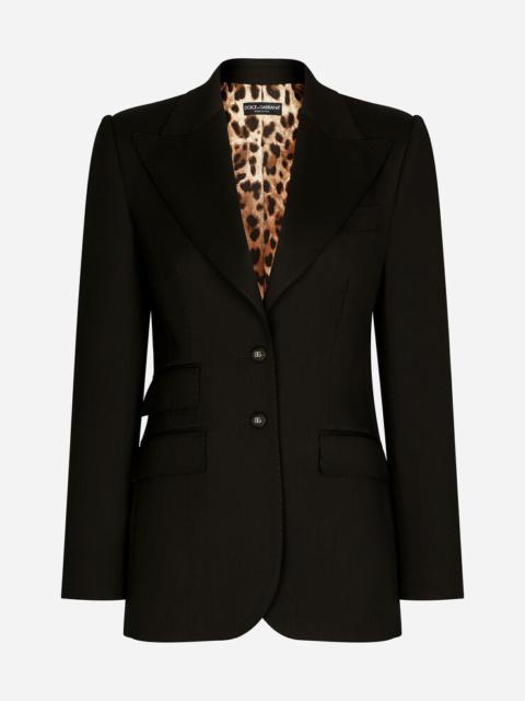 Dolce & Gabbana Gabardine Turlington jacket with top-stitching