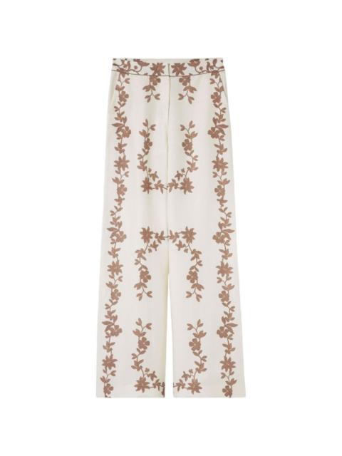 Claudie Pierlot floral straight trousers