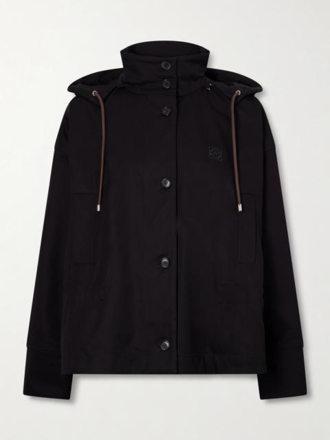 Loewe Hooded Cotton And Silk-blend Canvas Jacket