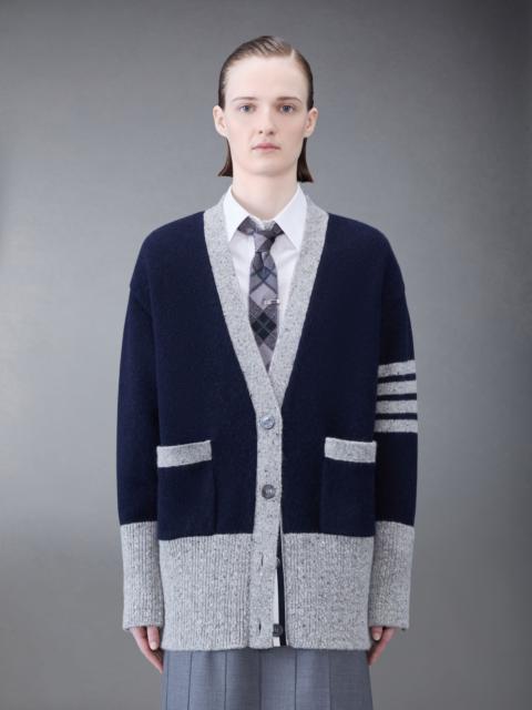 Thom Browne Baby Cable Donegal 4-Bar Oversized Cardigan