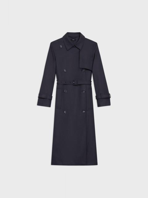 Theory Relaxed Trench Coat in Stretch Flannel