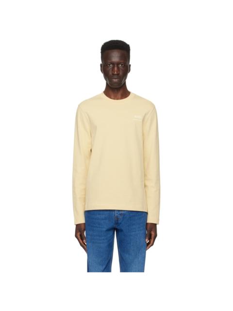 AMI Paris Beige Bonded Long Sleeve T-Shirt